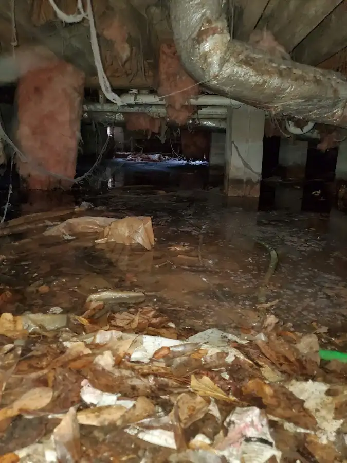 Crawl space flood assessment for Commercial Water Damage Restoration in Box Elder